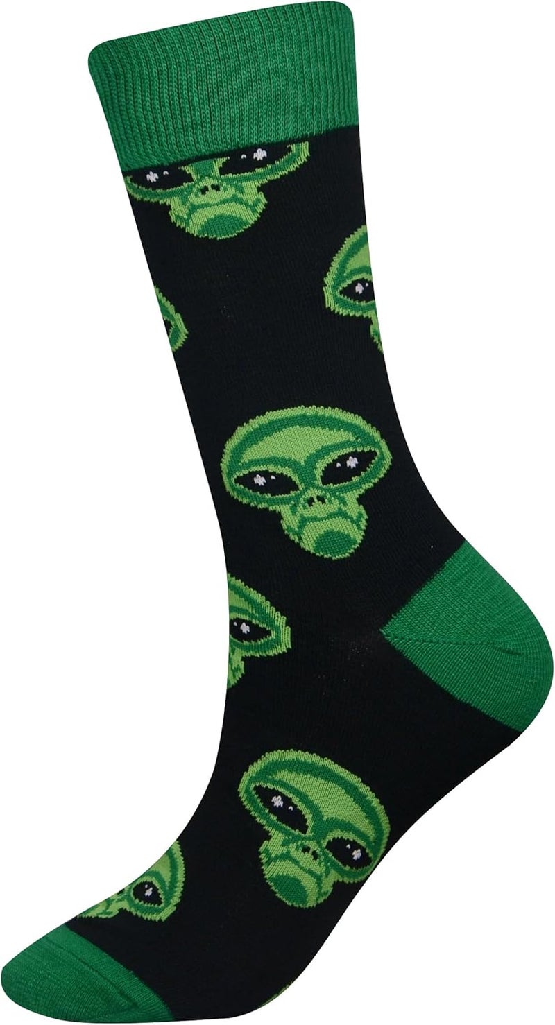 Cansok Men's 2/4 Packs Fun Crazy Novelty Dress Crew Socks - Image 3